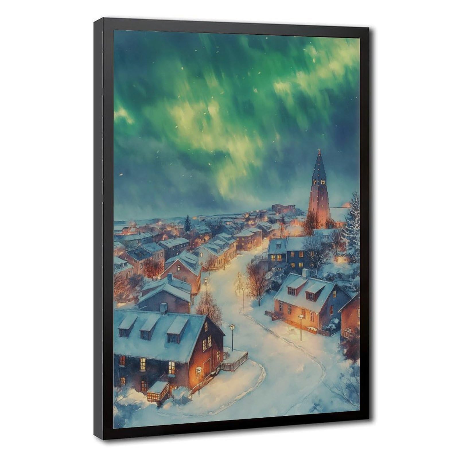Bareronor Reykjavik Iceland Canvas Poster for Home Decor Gift
