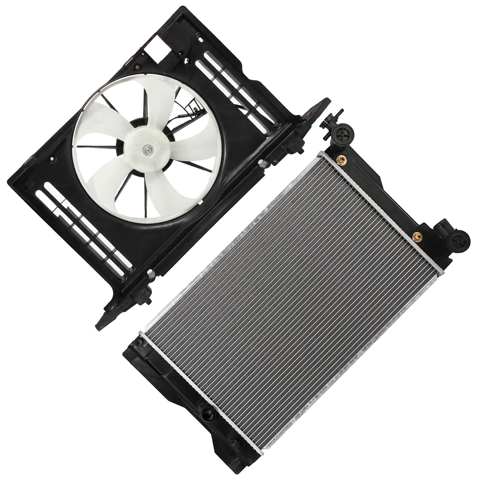 Radiator Cooling Fan Assembly For 2009-2013 Toyota Corolla & Matrix 1.8L - LH Side Single Fan Replacement