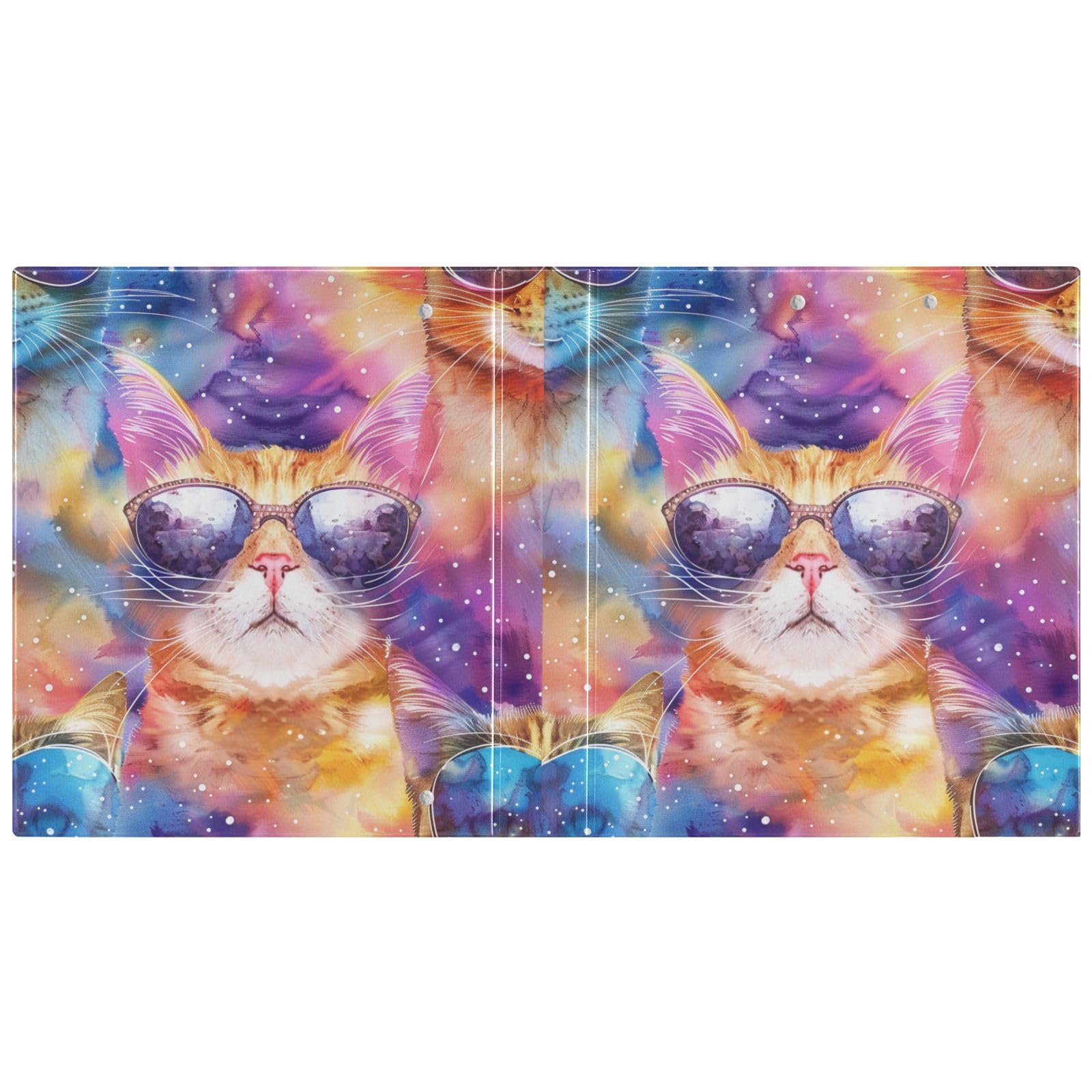 Cat Wears - Raccoglitore a 3 anelli, 3,8 cm, rotondo, contiene 200 fogli con 3 tasche interne in PVC trasparente, per scuola e ufficio