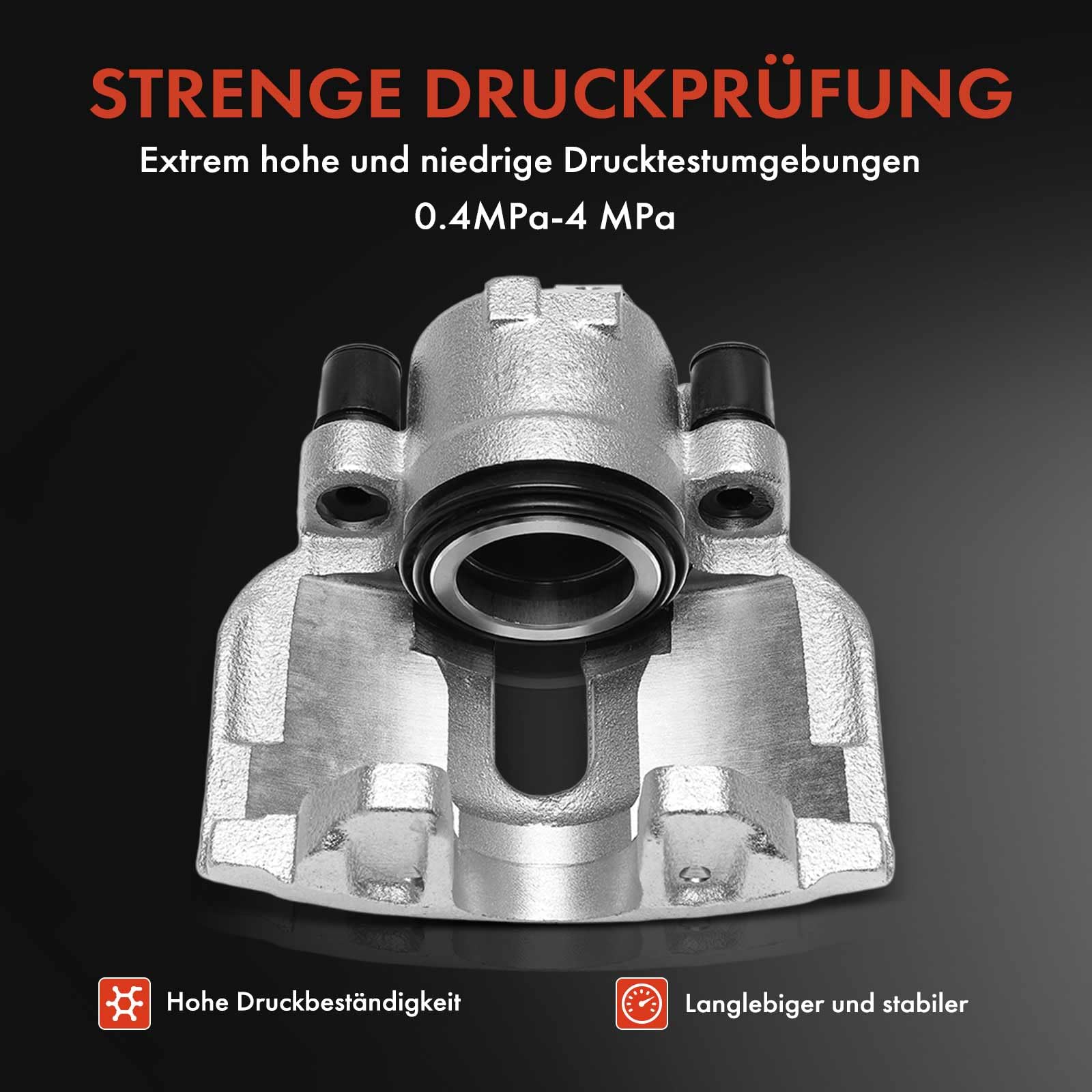 Frankberg 2x Bremssattel + 2x Bremsscheiben + 4x Beläge Vorderachse Kompatibel mit A4 8E2 8EC A4 Avant 8E5 8ED A6 4B2 Exeo 3R2 P.a.s.s.a.t 3B2 Replace# 4A0615301C