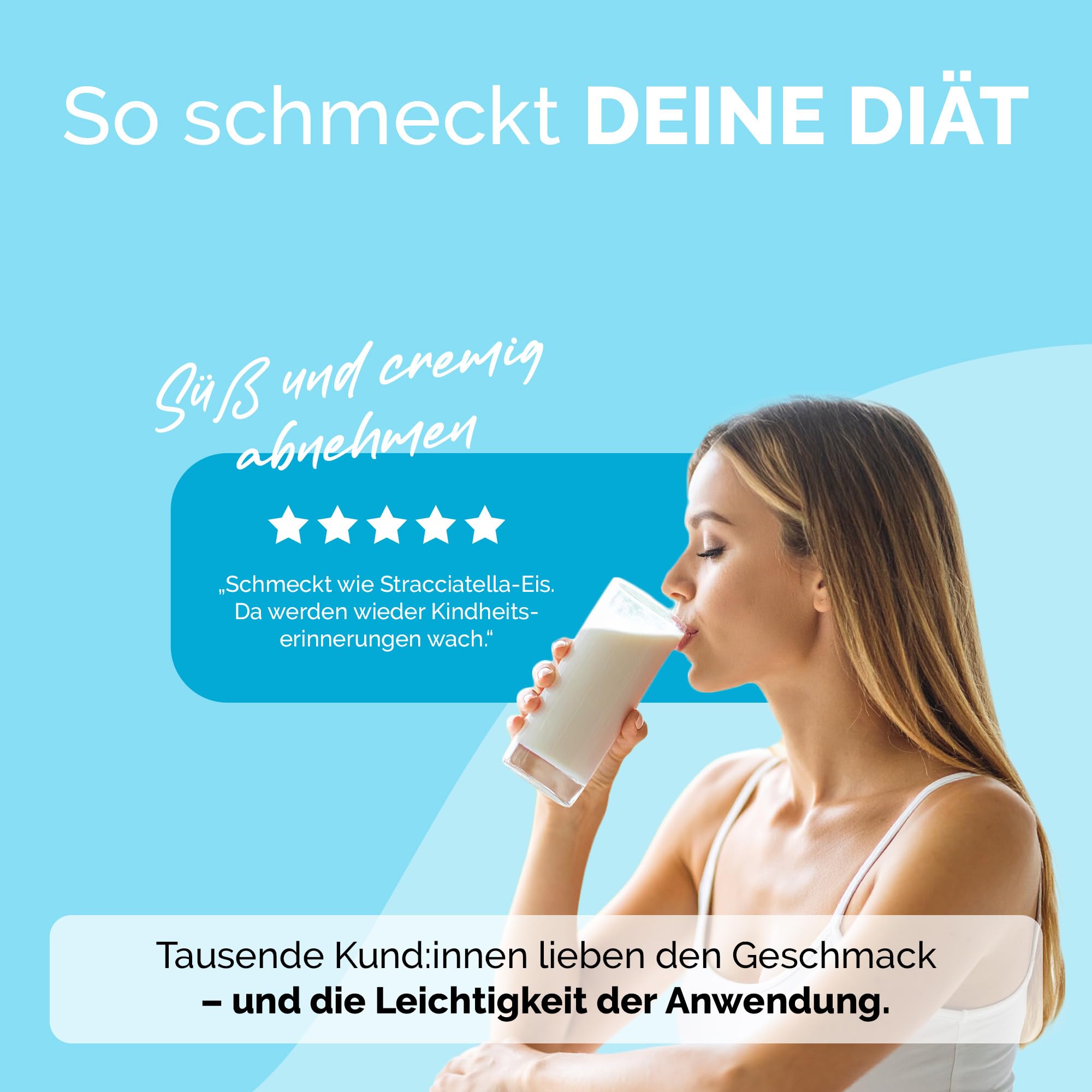 OFFSET Nutrition Abnehm Shake Stracciatella Cream [nur 208 KCAL pro Shake] - 28 Portionen | Mahlzeitersatz | Diät Shake mit 24 Vitaminen & Mineralien | Glutenfreie Trinkmahlzeit
