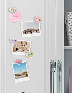 Mymazn 12Pcs Cute Fridge Magnets, Refrigerator Magnets, Heart | Colorful Fun Small Decorative Magnets for Whiteboard, Cabinet, Locker, Classroom, Kitchen, Office