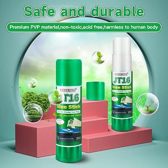 3D Printer Glue Sticks 3 Pieces for Glass, PEI Sheet, Aluminum Build Plate, Solid Adhesive for PETG, PLA, TPU, ABS Filament, 1.27oz*3, Washable Stick Glue