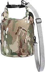 Amengsen Sacos Secos Impermeáveis Camuflagem Pequena Bolsa Leve Com Alça Para Prancha De Remo Caiaque Pesca Camping Caminhada (3L)