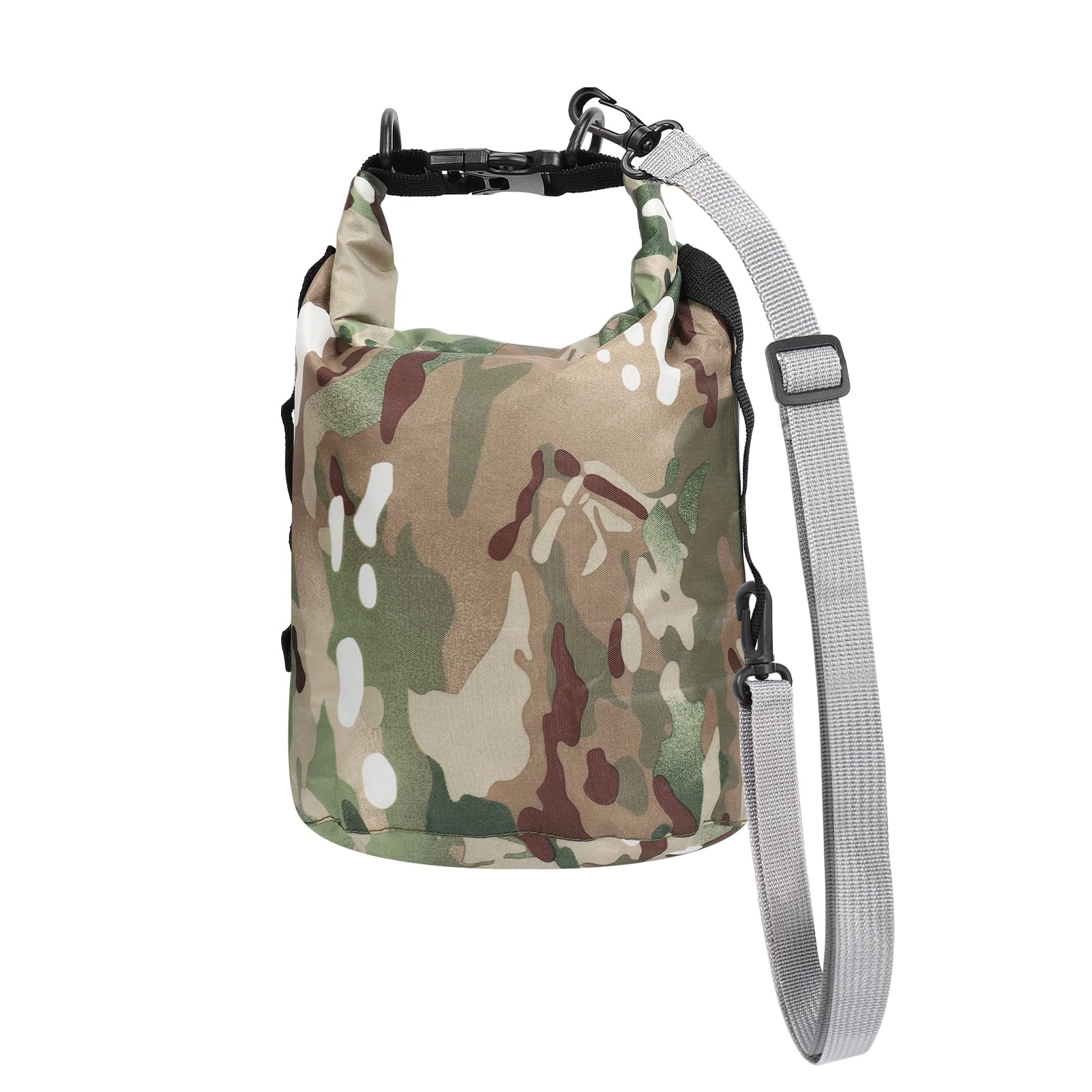 Amengsen Dry Bags Waterproof Dry Sacks Camouflage Small Lightweight Dry Bag with Strap for Paddle Board Kayaking Fishing Camping Hiking (3L)