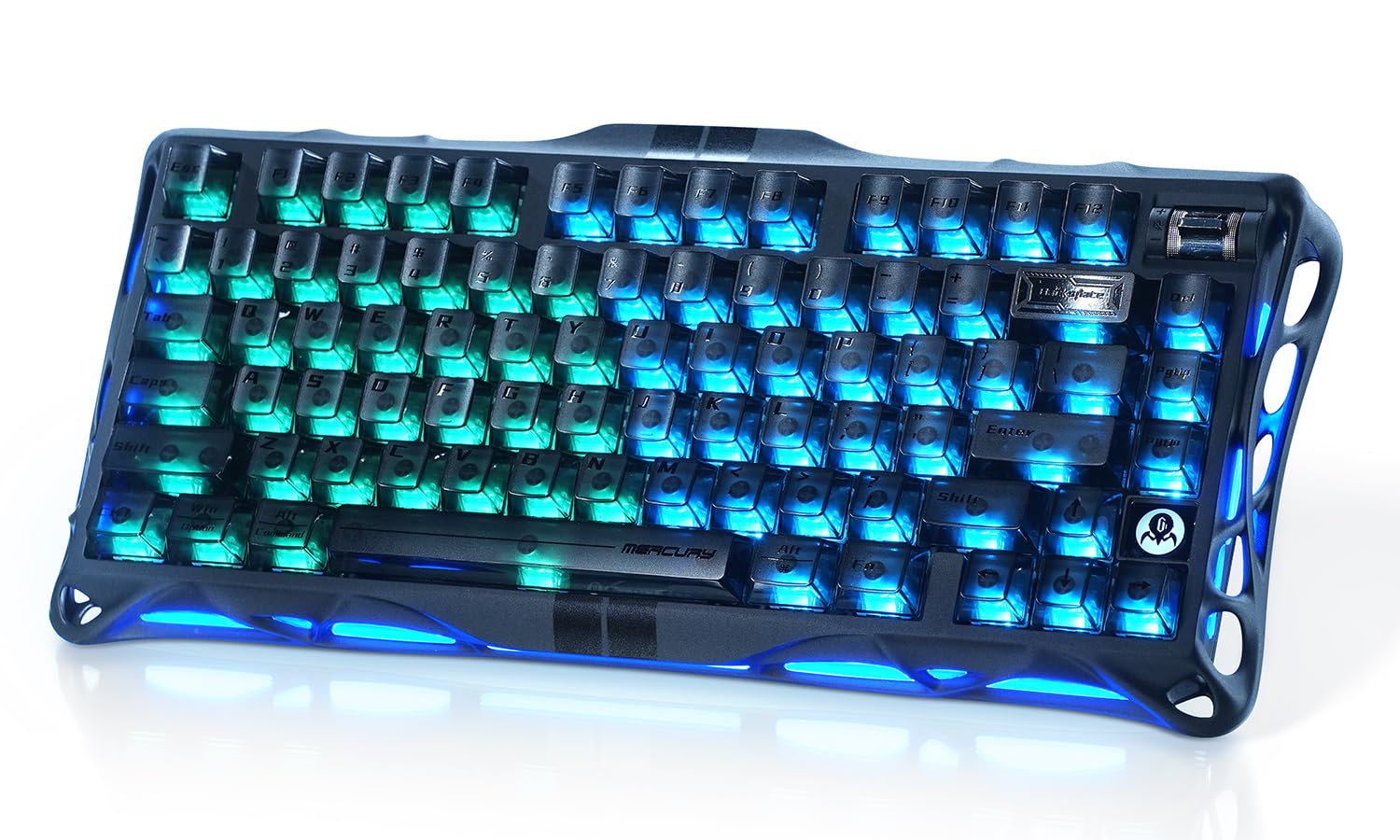 GravaStar Mercurỳ V75 75% Gaming Keyboard – 8KHz Polling Rate, Hall Effect Magnetic Switch, Rapid Trigger, Hot-Swappable, RGB Backlit (Stealth Black)