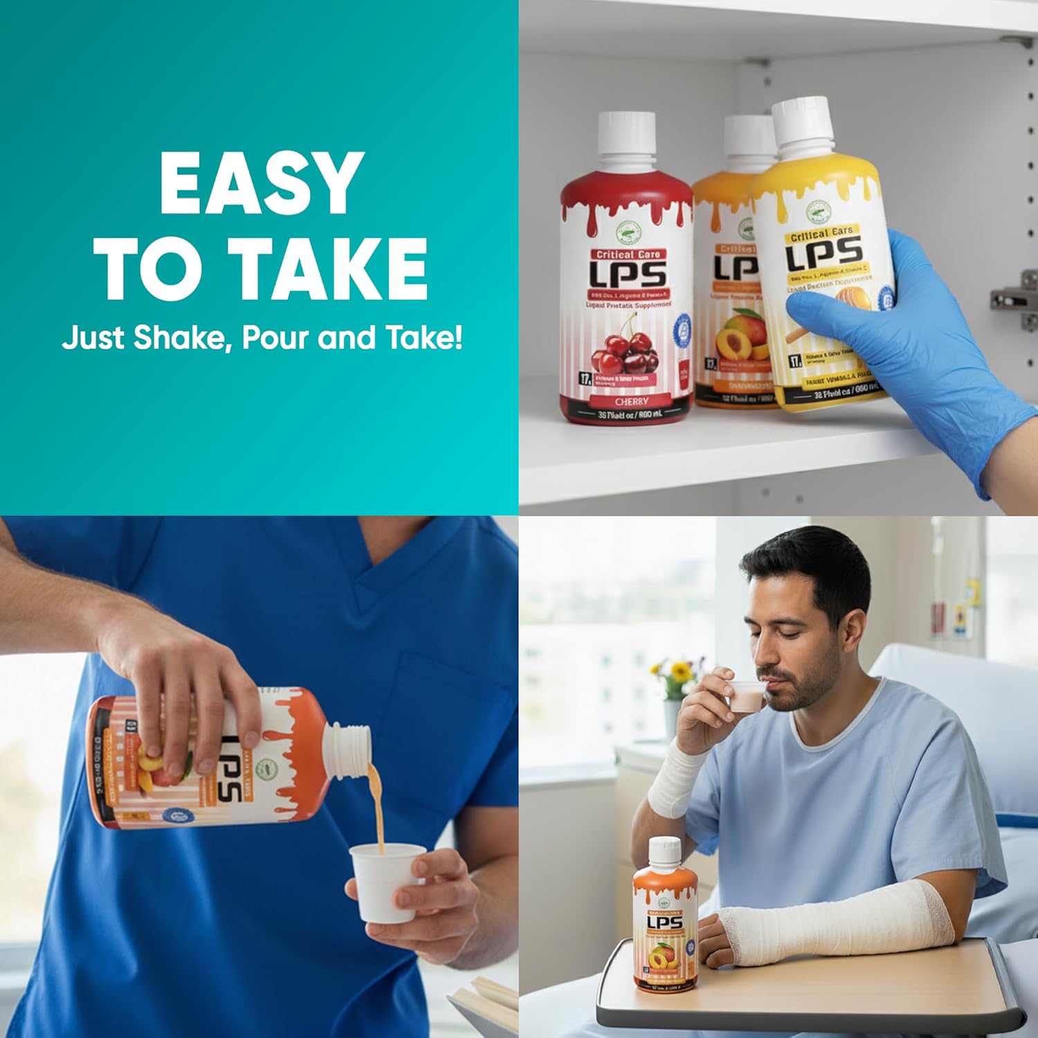 Nutritional Designs LPS Liquid Collagen & Whey Protein Supplement, Sugar-Free, Non-GMO Drink, Promotes Healthy Skin & Hair for Men & Women. (Critical Care) Peach Mango