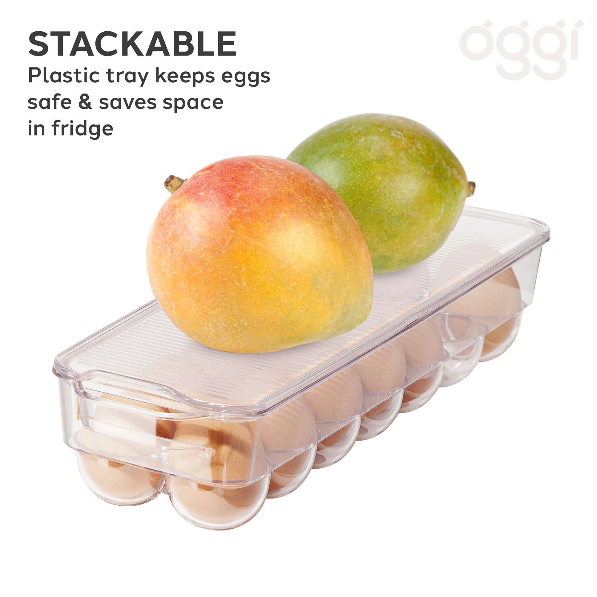 Oggi Stackable Egg Tray - Fridge Organizer -6