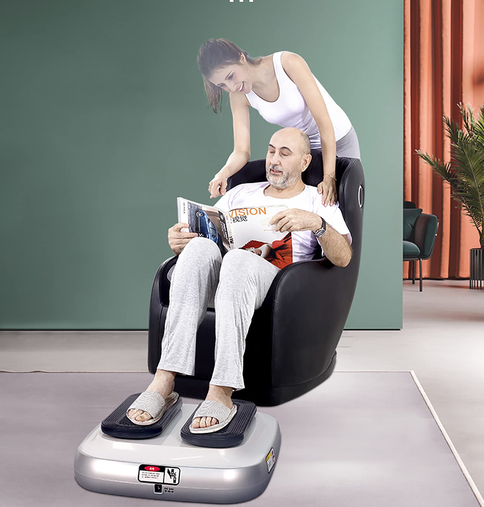 Sitzender Beintrainer, elektrischer Physiotherapie-Beintrainer zur Erholung nach einem Kniegelenkersatz mit Geschwindigkeitsregulierungsfunktion, Förderung der Durchblutung für Senioren