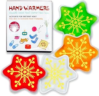 Reusable Snap Heat Pack Hand Warmer - Click Boil Heat Pocket Pouch Gel for Camping, Outdoor, Indoor Working