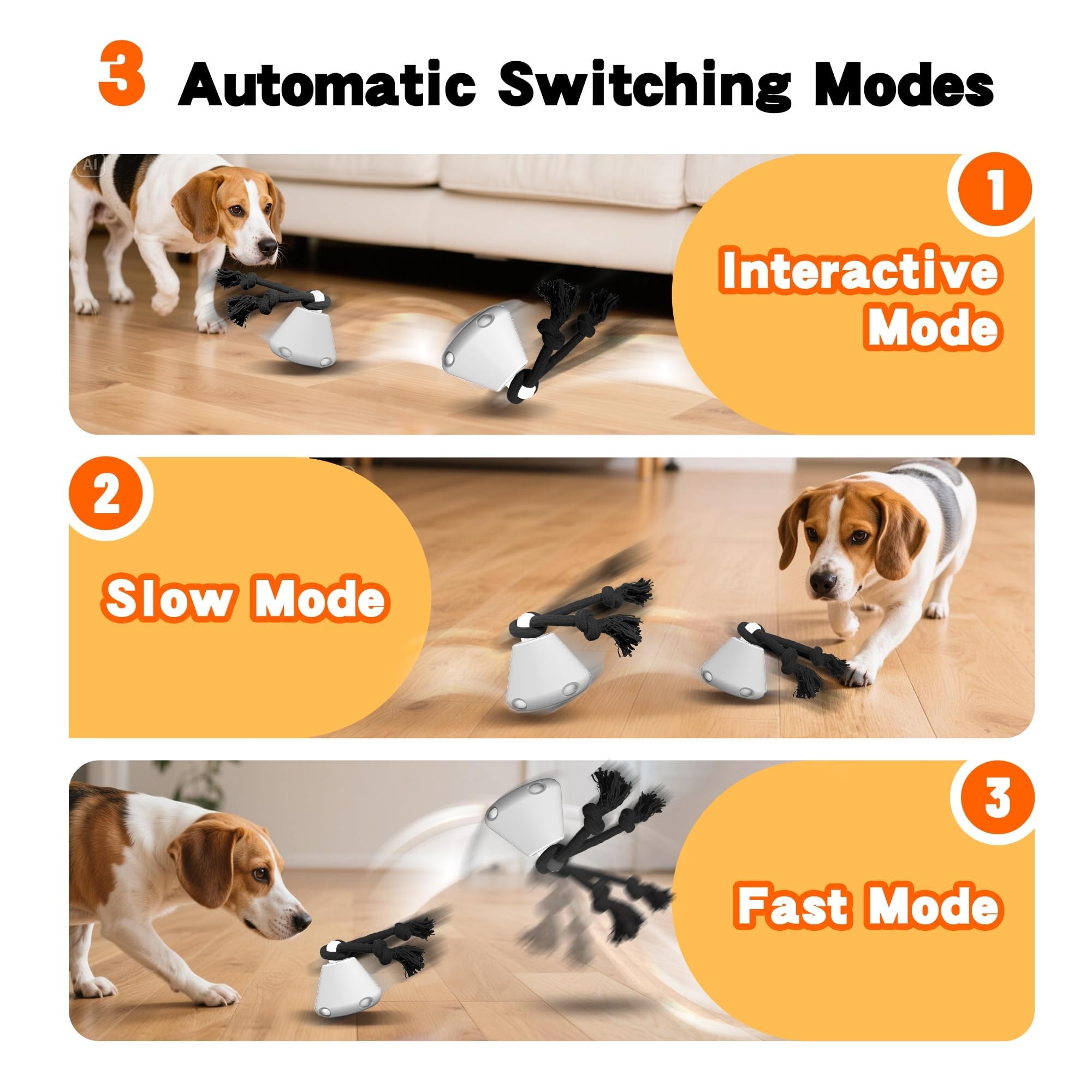 Juguete interactivo para perros con luz LED, bola rodante eléctrica recargable para perros y gatos, juego de mascotas activado por movimiento, juguete de movimiento activo para diversión atractiva