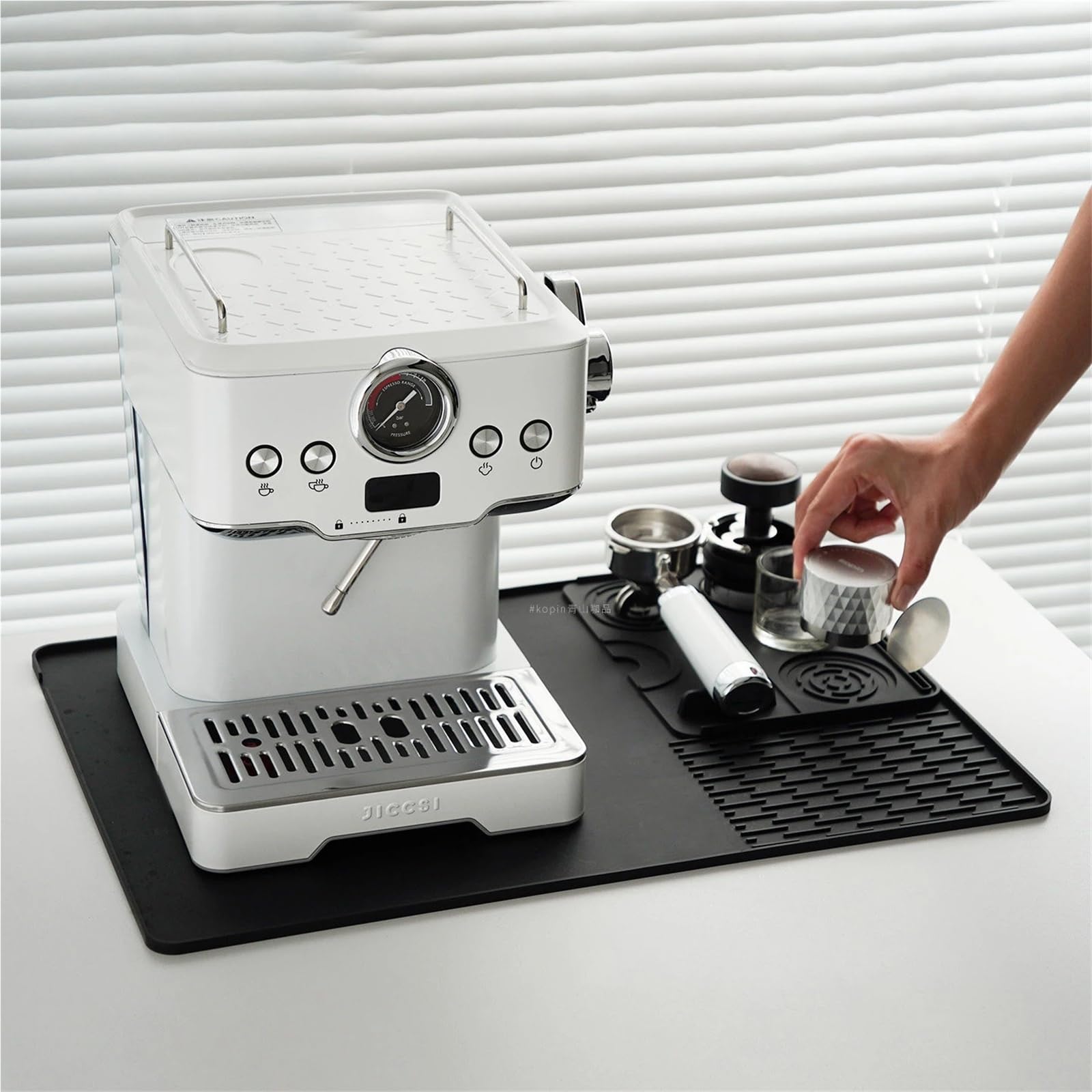 Compatible con el juego de alfombrillas de café de silicona OANKR 2PCS
