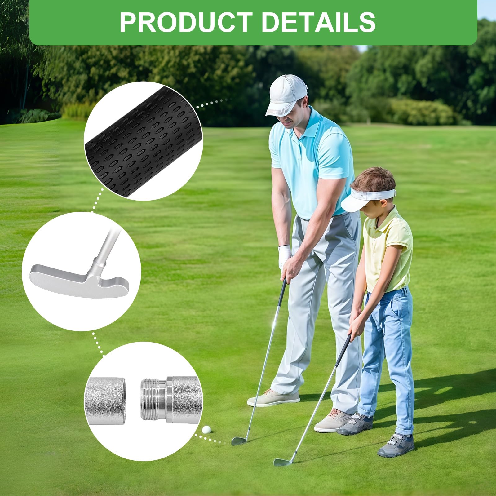 flintronic Palos de Golf, Putter de Golf para Diestros/Zurdos, Equipo Deportivo Antideslizante, Copa de Golf para Interiores Portátil, para Entrenamiento en Casa/Oficina