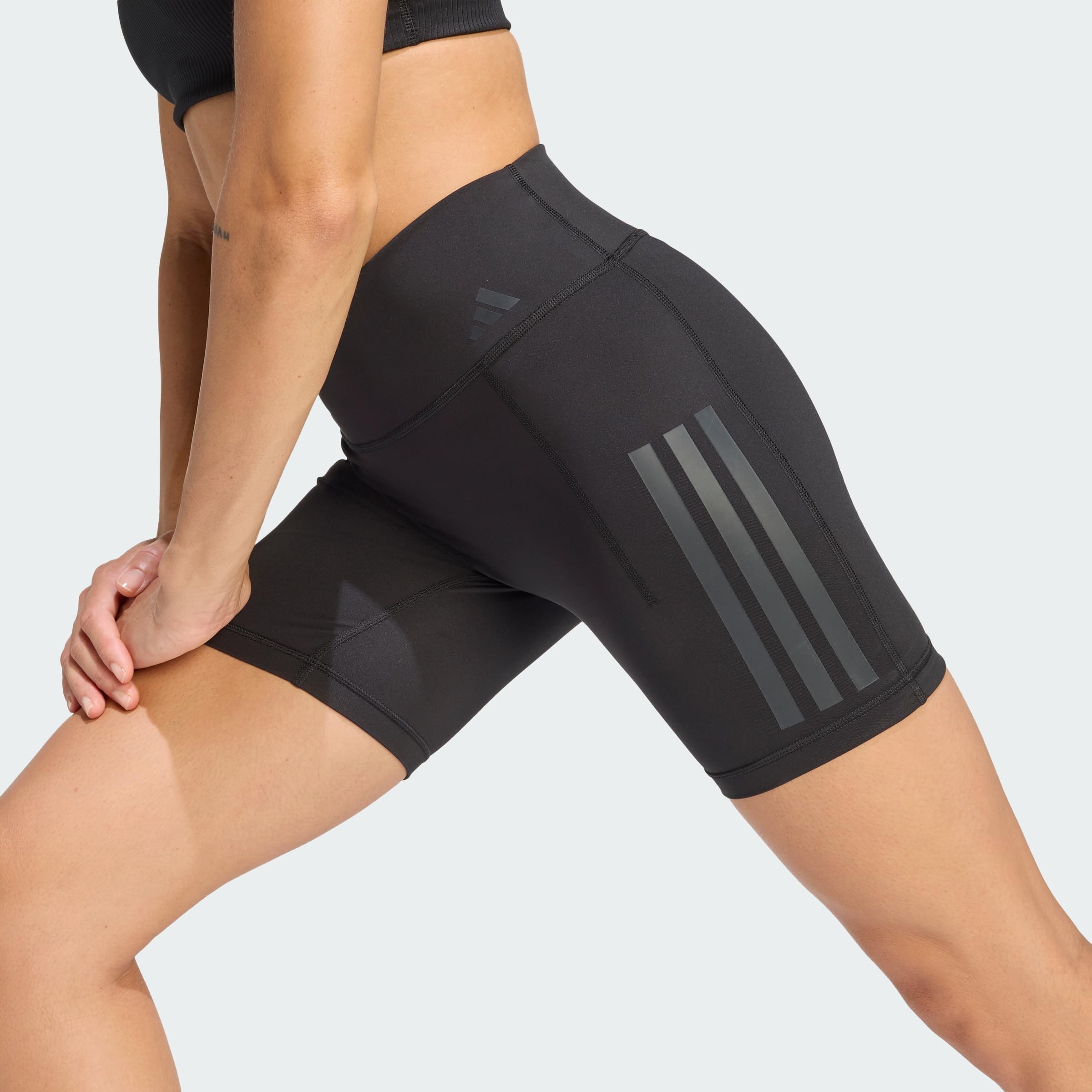 adidas Damen Strumpfhose (1/4) Optime Workout 3-Stripes Short Leggings