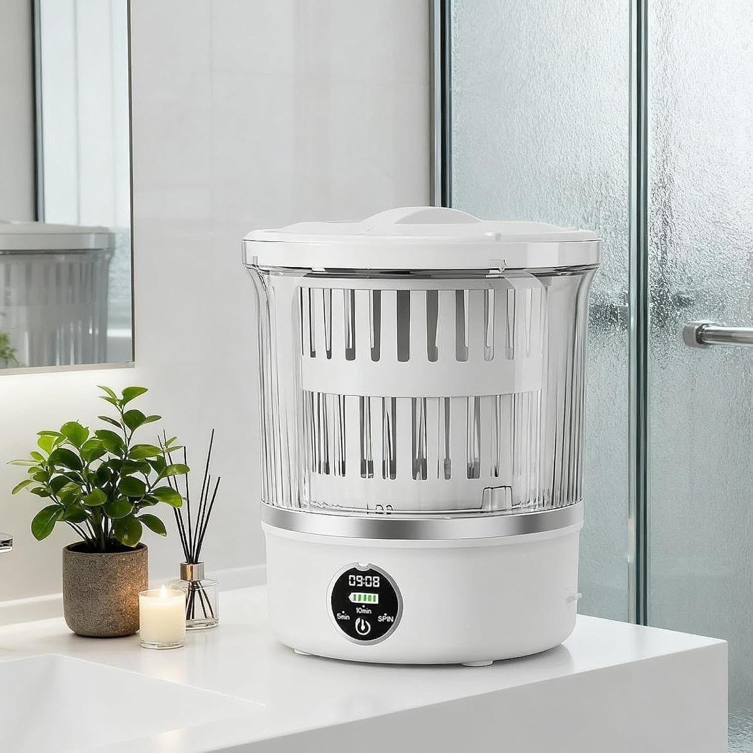 Yajuyi ポータブルミニ洗濯機 軽量 下着洗い RV 寮 家庭用