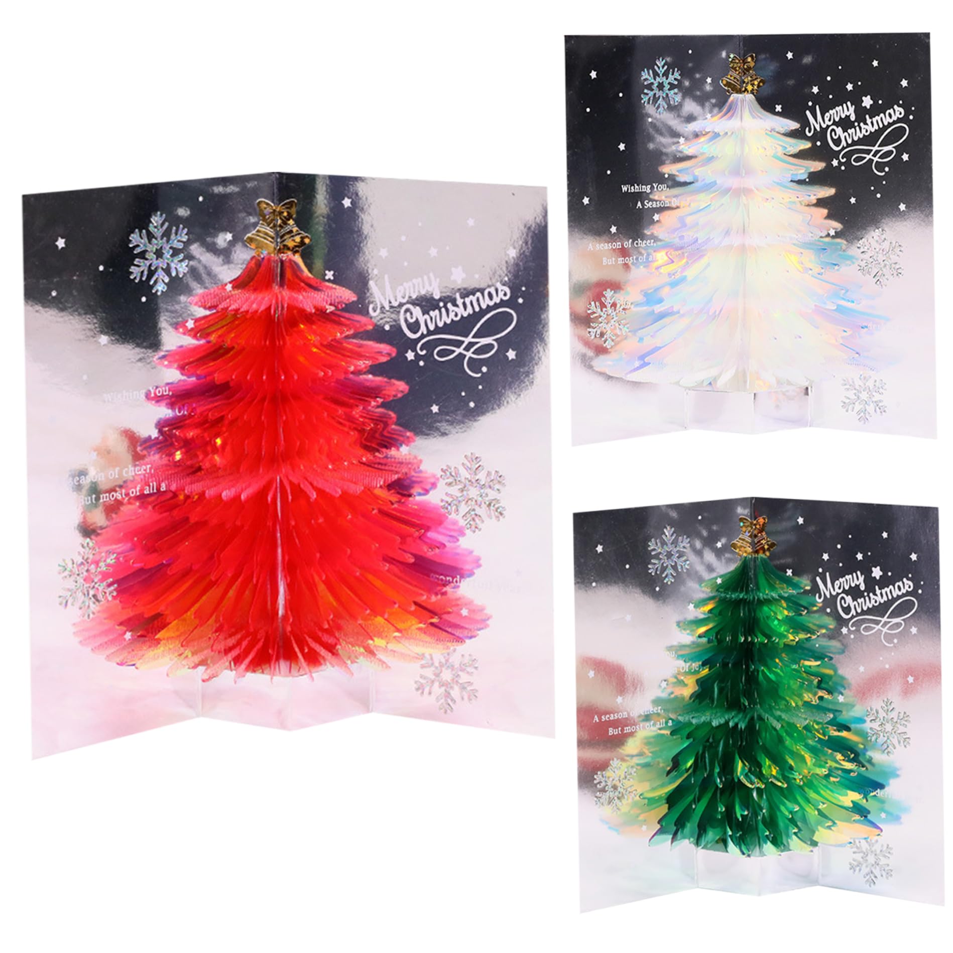 Carte de Noël pop-up 3D pour illuminer vos vœux familiaux autour du sapin - 8