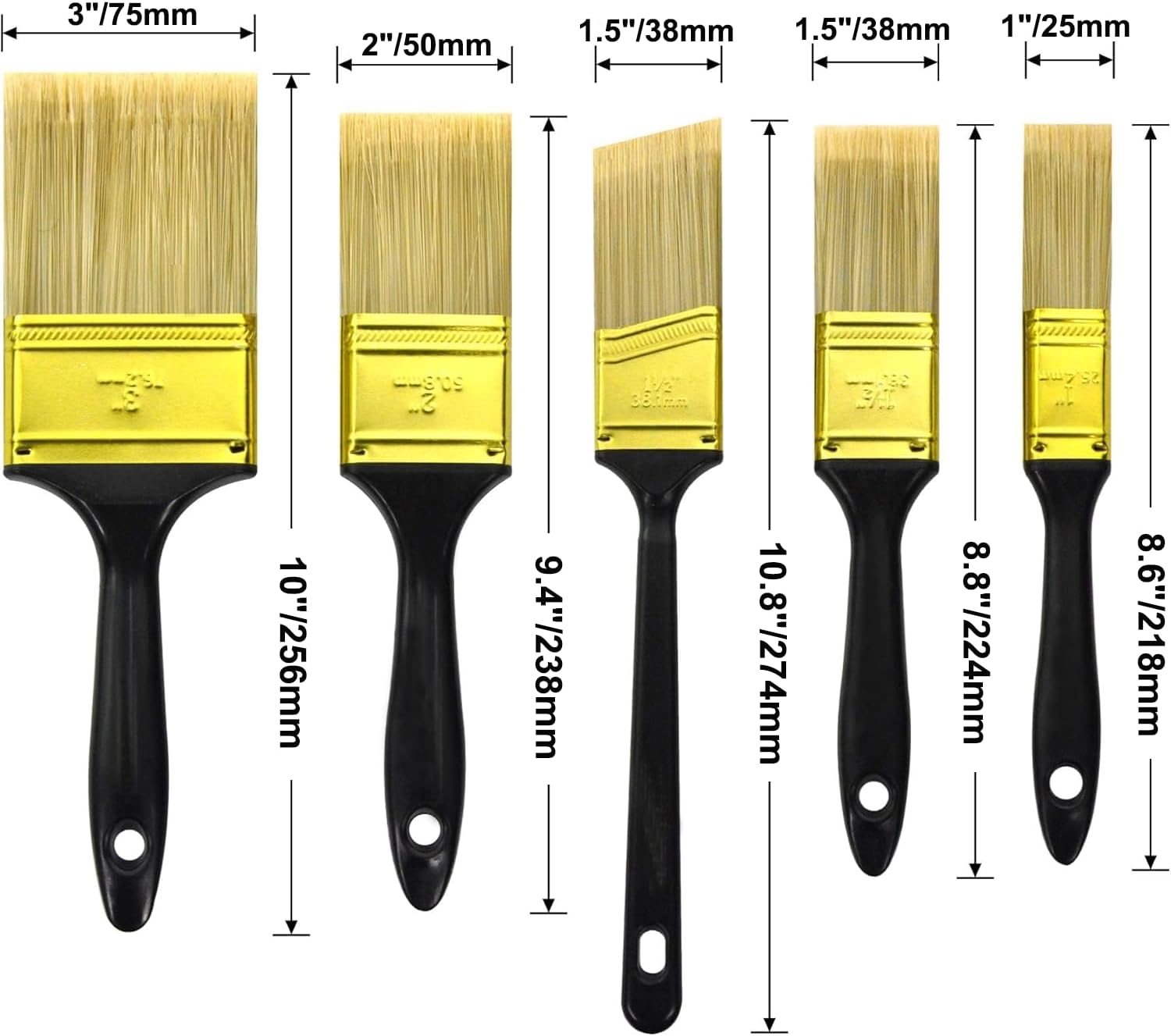 Paint Brush with 10 Paint Rollers