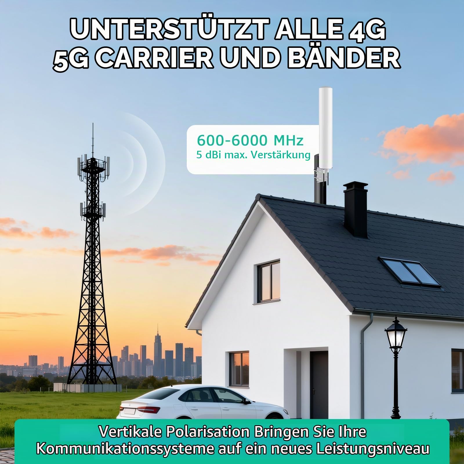 4G LTE 5G Antenne Outdoor Externe Mimo Omnidirektional 600-6000 MHz