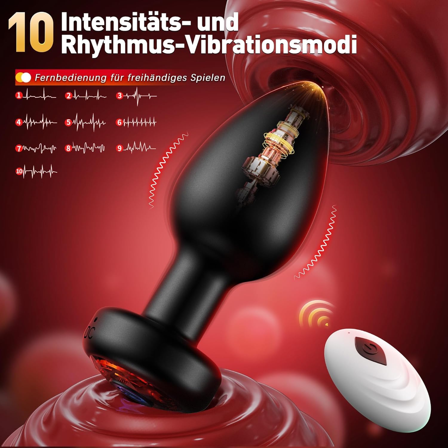 Plug Anal 3 Pièces Sex Toys pour Couple Ensemble, Plugs Anals avec Vibrations Multiples par IA Plug Anale Gode Anal Plug Femme Débutante, Plug Homme pour Anus Sextoyse Couple Plaisir, Silicone
