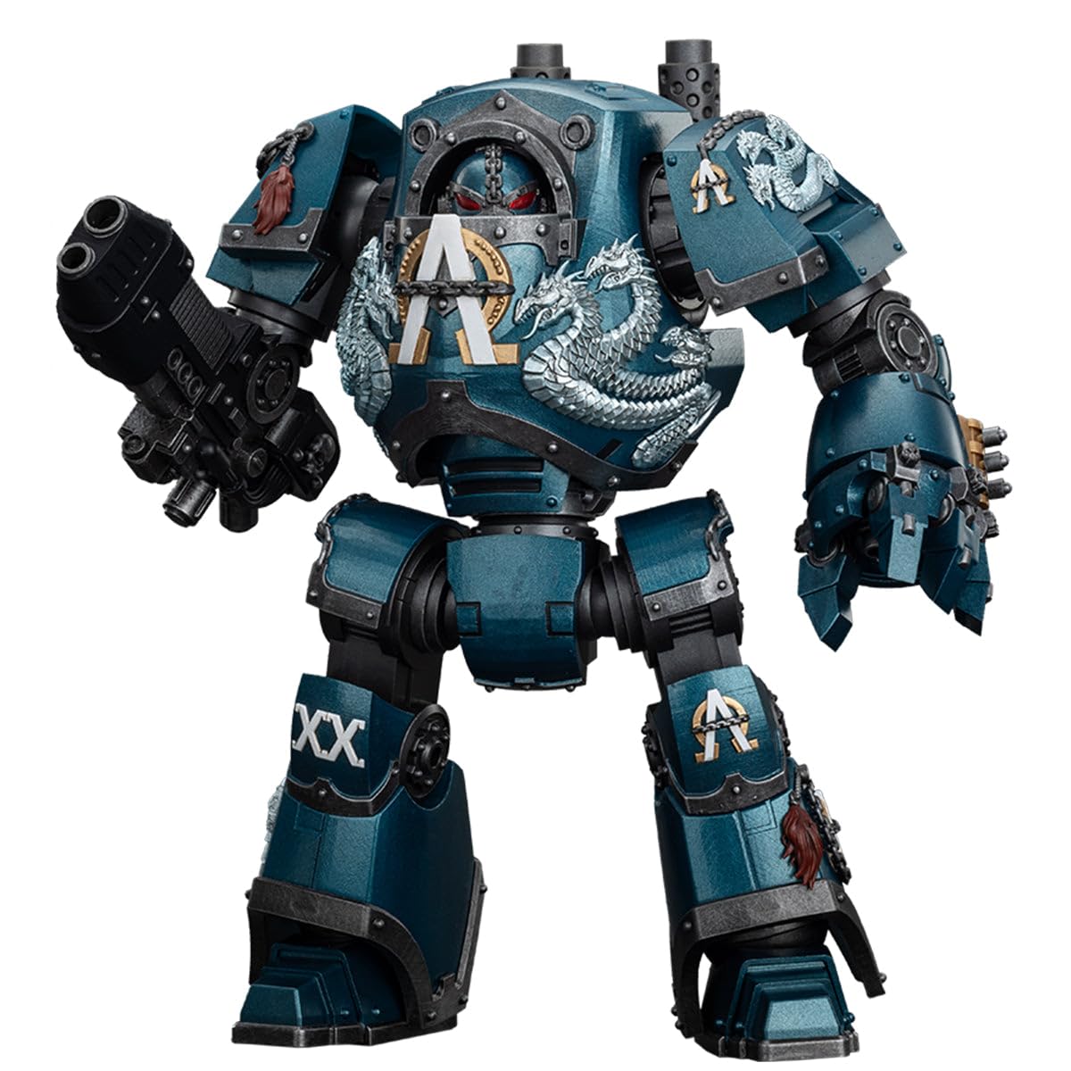 HiPlay JOYTOY Warhammer The Horus Heresy 1/18 Alpha Legion Contemptor Dreadnought with Gravis Plasma Cannon JT01109 Action Figures