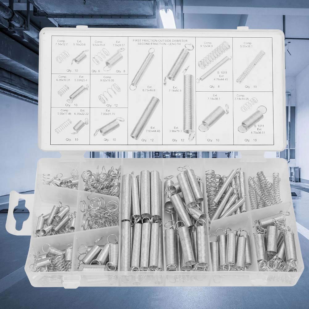 200 Stuks Lente Assortiment Gegalvaniseerde Veer Set 20 Maten Uitbreiding Drukveer Assortiment Metalen Veren Kit Met Doos