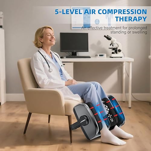 Miniatura 5 de CARESKYpro Máquina masajeadora de pies Shiatsu para circulación y alivio del dolor, terapia de calor mejorada, amasamiento profundo de 5