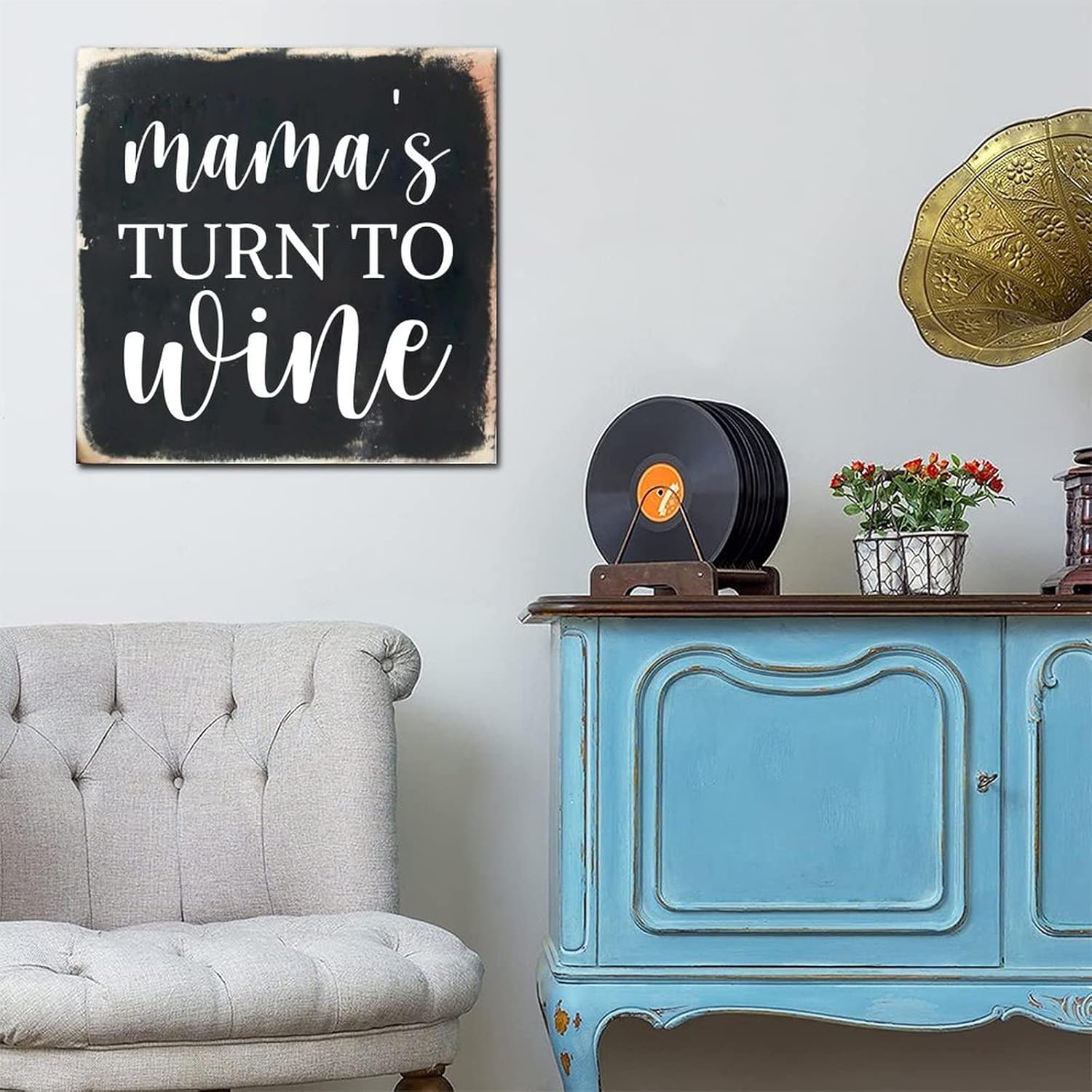 Mama's Turn to Wine Wooden Sign Funny Quote Wood Sign