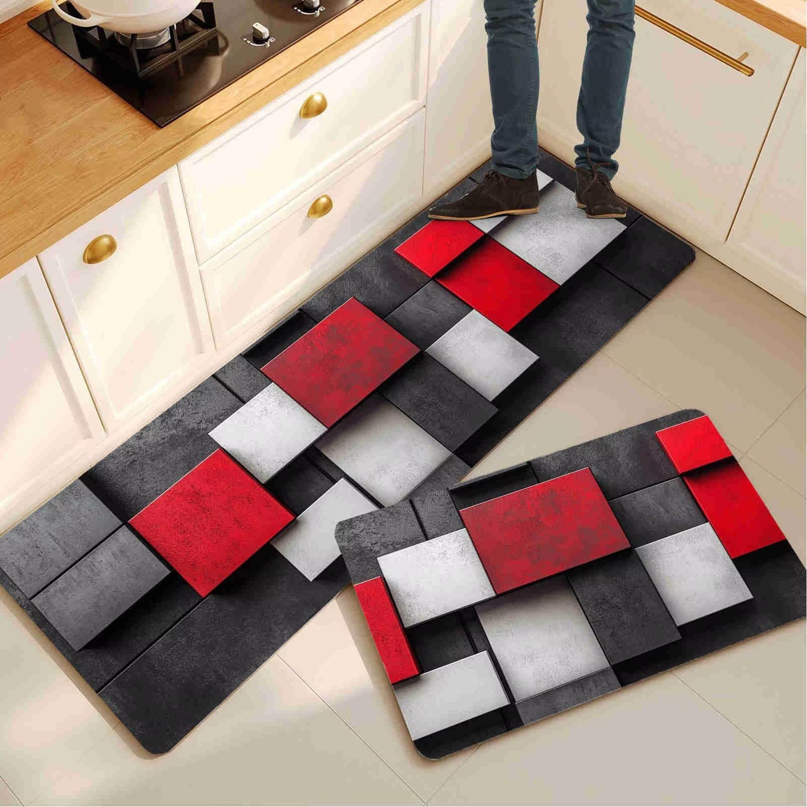 Alfombra cocina lavable antideslizante alfombras cocina pasillo de secado rápido 50x150cm