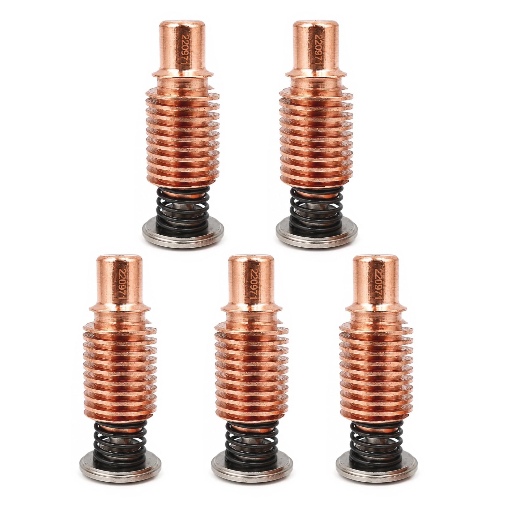 Electrodo 220971 45-125 A cortador de plasma accesorio de repuesto para Hypertherm Powermax 125 Duramax Set 1, 5 o 10 unidades (5) | Cortador de plasma CNC: transferencia de energía óptima en placas gruesas