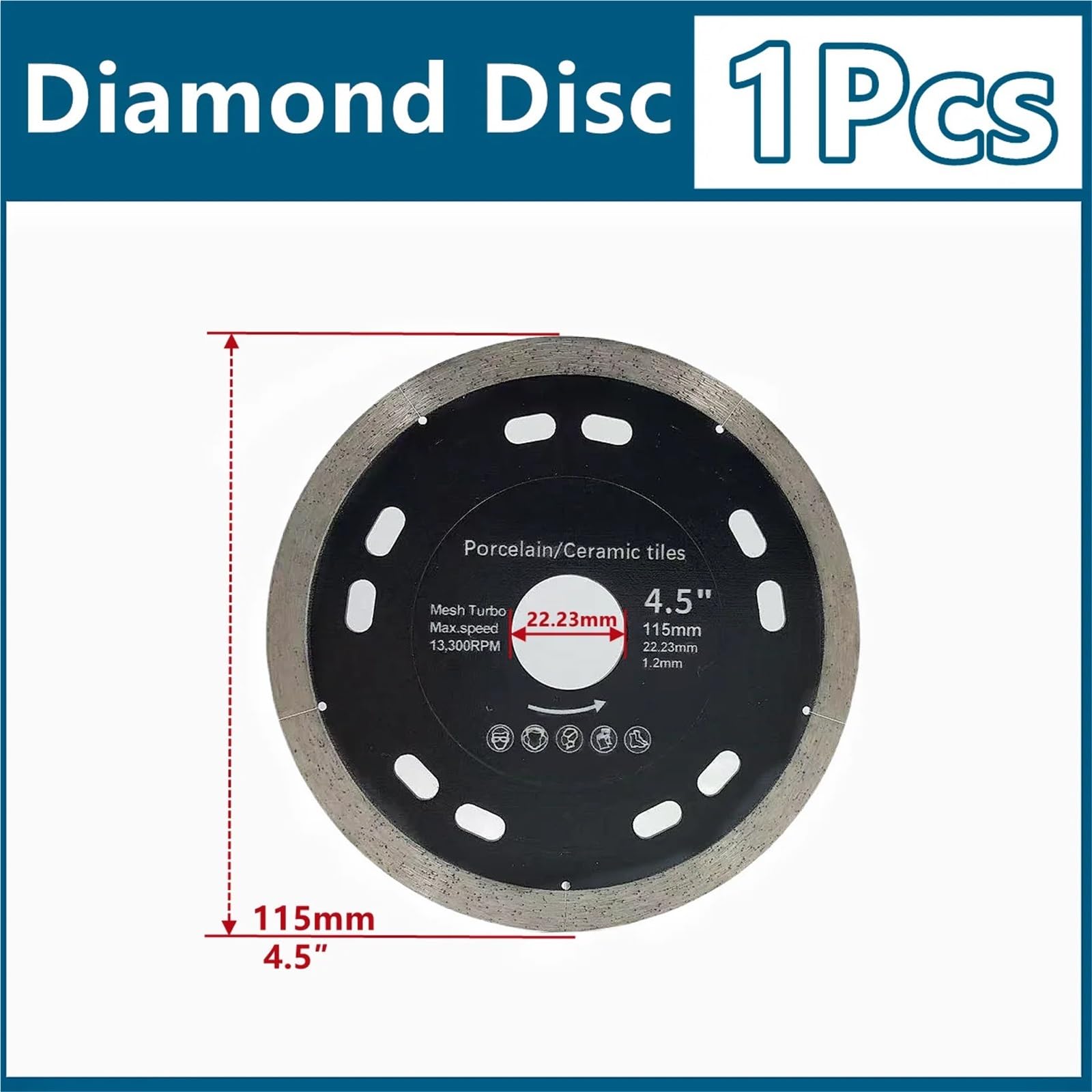 Diamentowa tarcza tnąca 115/125 mm (1 szt. 115 mm)
