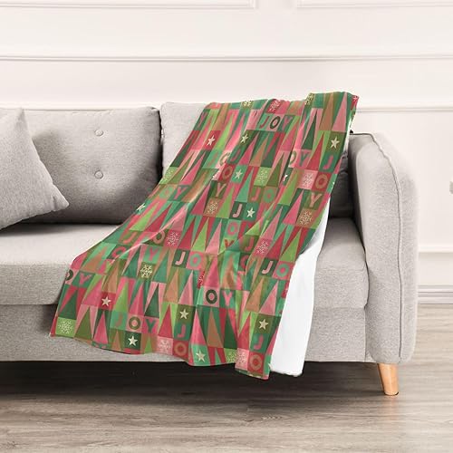 Miniatura 5 de KLL Geometric Elements Pattern Christmas Fluffy Blanket Comfy Warm Fall Throw Blanket 60x90 Inches for Living Room Sofa