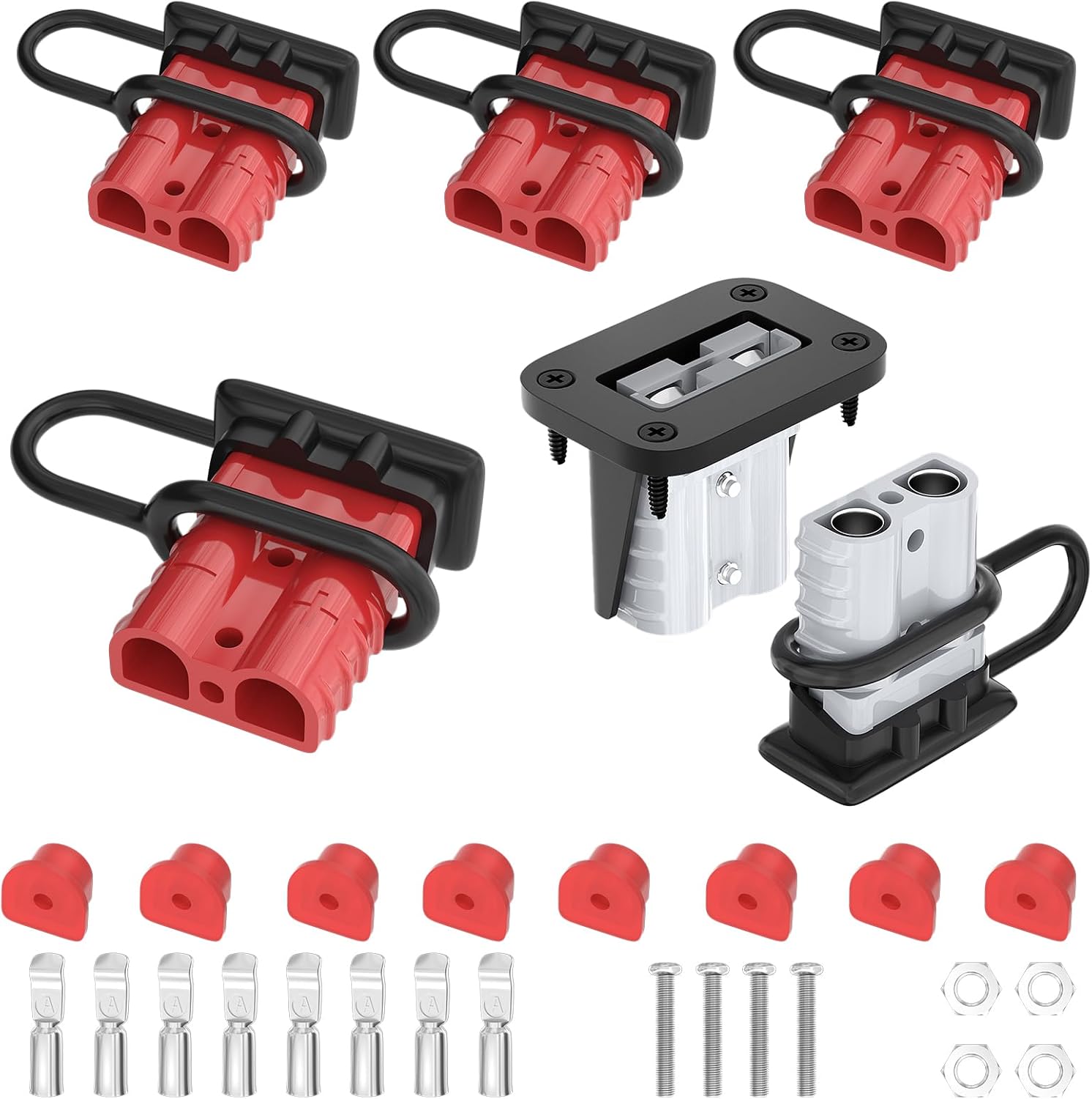RVBOATPAT Battery Quick Connect Disconnect 50 Amp, 6 to 12 Gauge Battery Quick Connect Wire Connectors