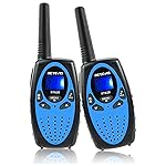 Retevis RT628 Kids Walkie Talkies, Long Range 2 Way Radio 22 Channel, Durable Toy Birthday Gifts for 6-12 Year Old Boys and Girls, Handheld Walkies Talkie for Outside Hiking Camping(Black Blue 1 Pair)