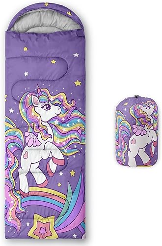 QOOMO Saco de dormir para camping, 3 estaciones, clima cálido y fresco, ligero, saco de dormir impermeable para adultos y niños, viajes y al aire