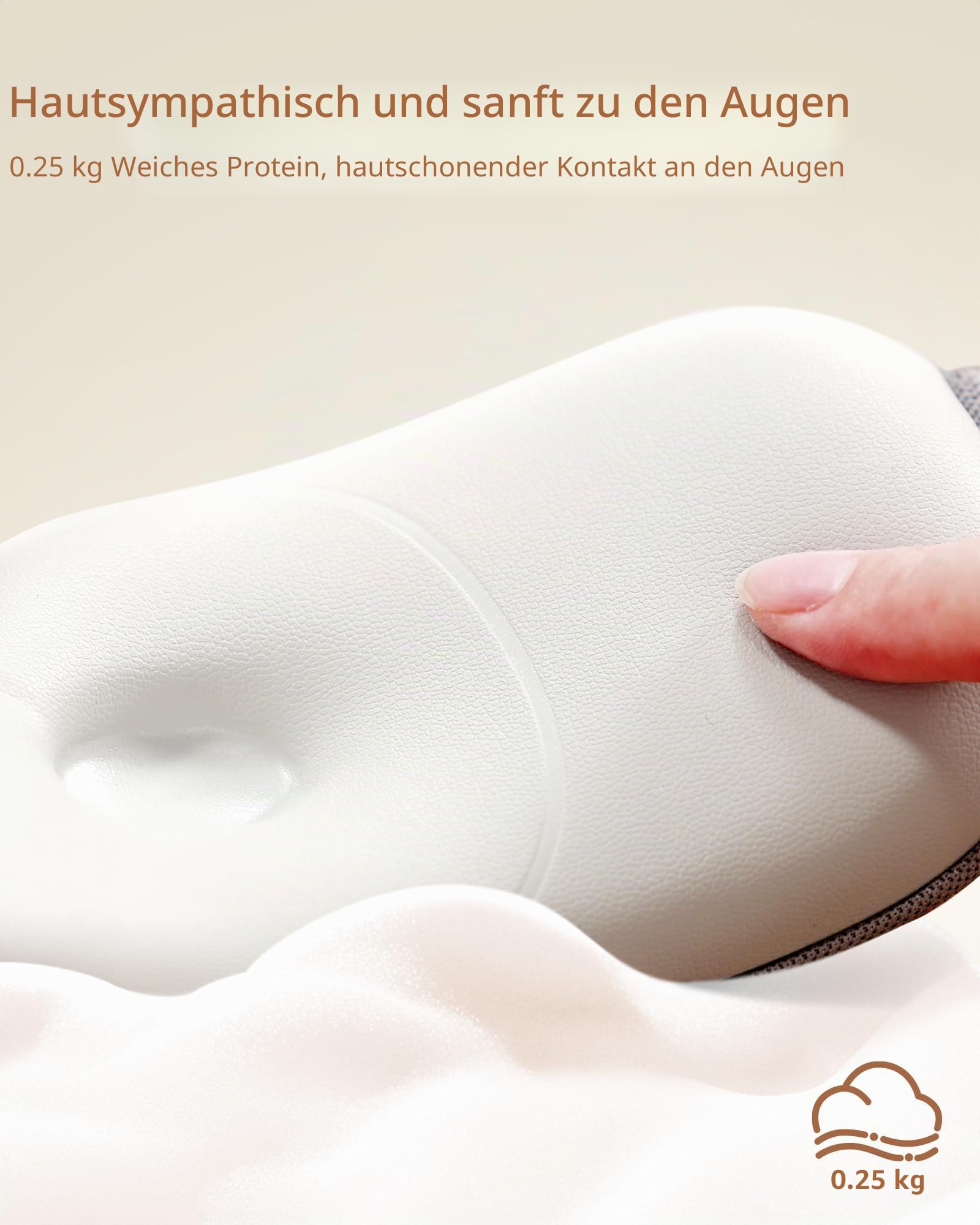 Ultra-leichter Augenmassager mit 2 Heizstufen, 120 Min Laufzeit