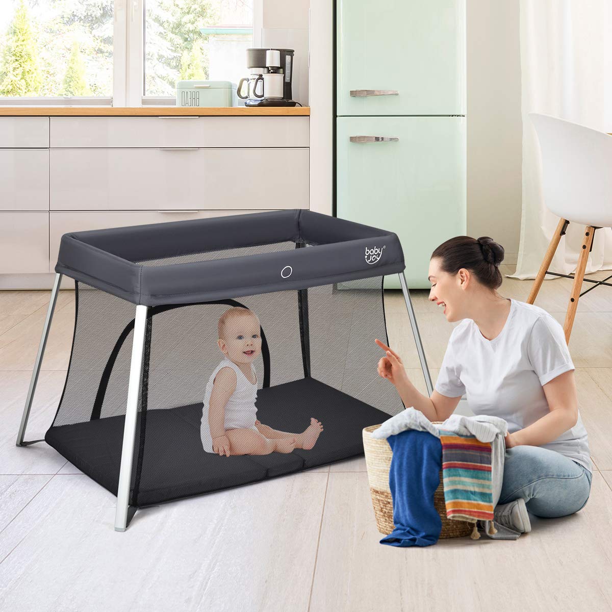 foldable travel crib