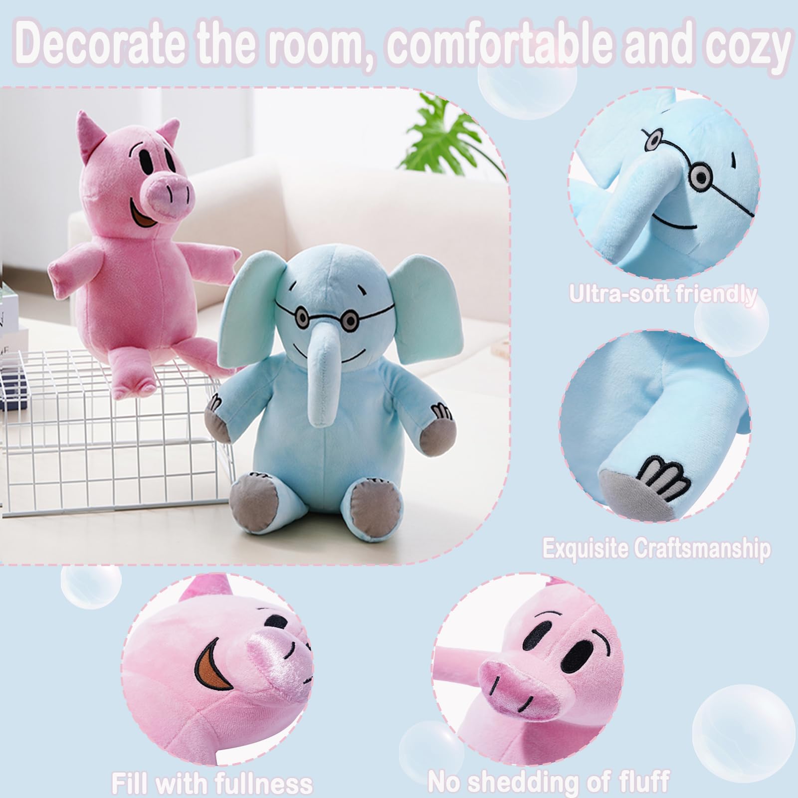 Amazon.com: NUWDYSNN Elephant and Piggie Picture Book Plush