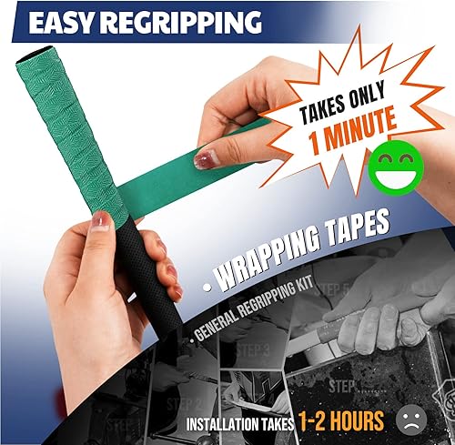 Miniatura 2 de JAYA Golf Grip Wrapping Tape  Regrip Your Clubs in 1 Minute, PU Overgrip, No Solvent Needed, 3 or 15 Pack