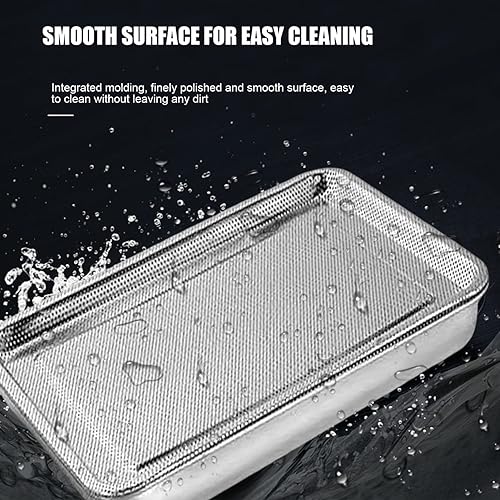 Miniatura 6 de Bandejas de germinación de plantas, 2 bandejas de germinación de acero inoxidable, bandeja de cultivo de brotes de frijoles rectangulares, kit de