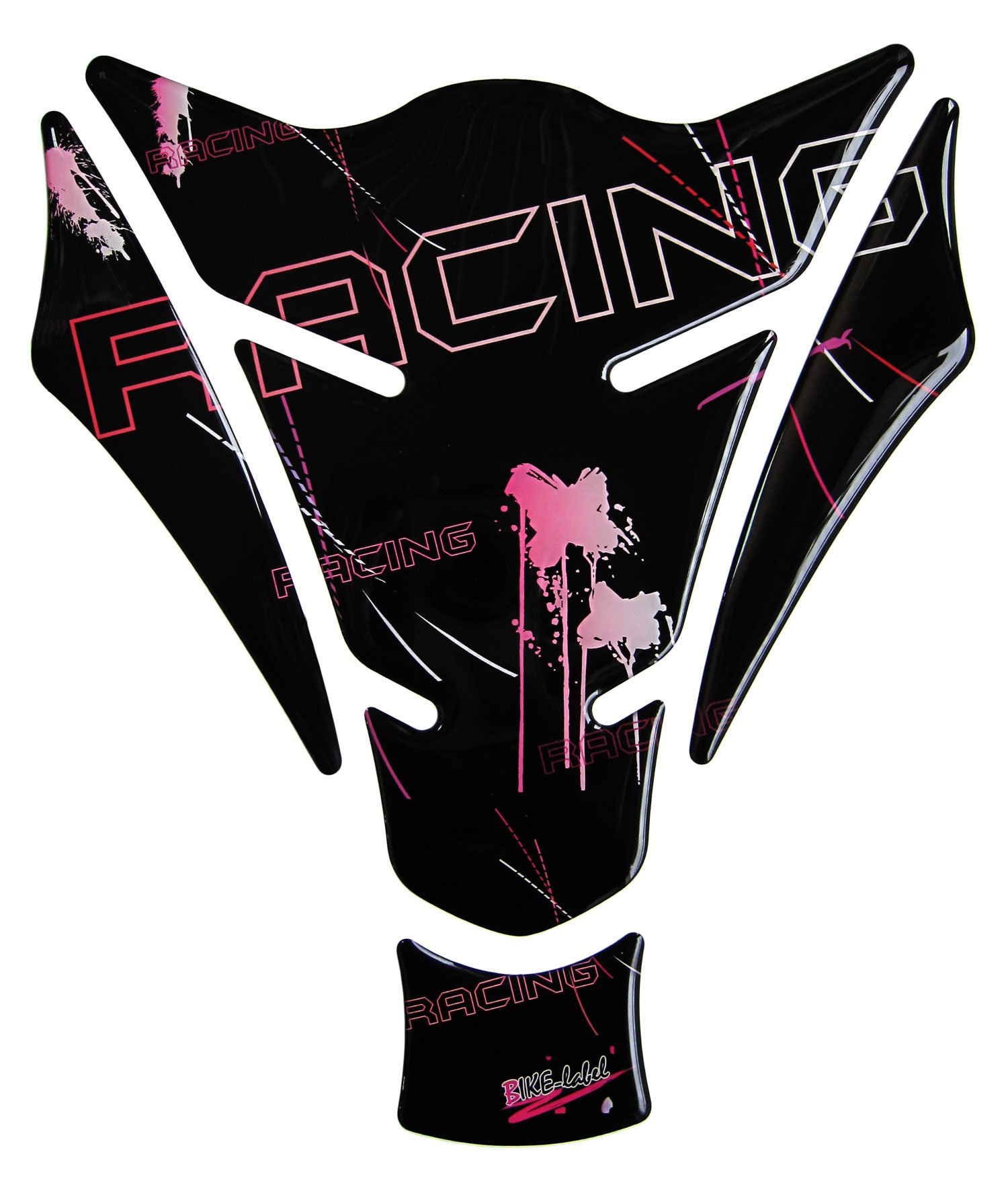 BIKE-label Tankpad 3D Racing Schwarz Pink kompatibel für Kawasaki 500325VA