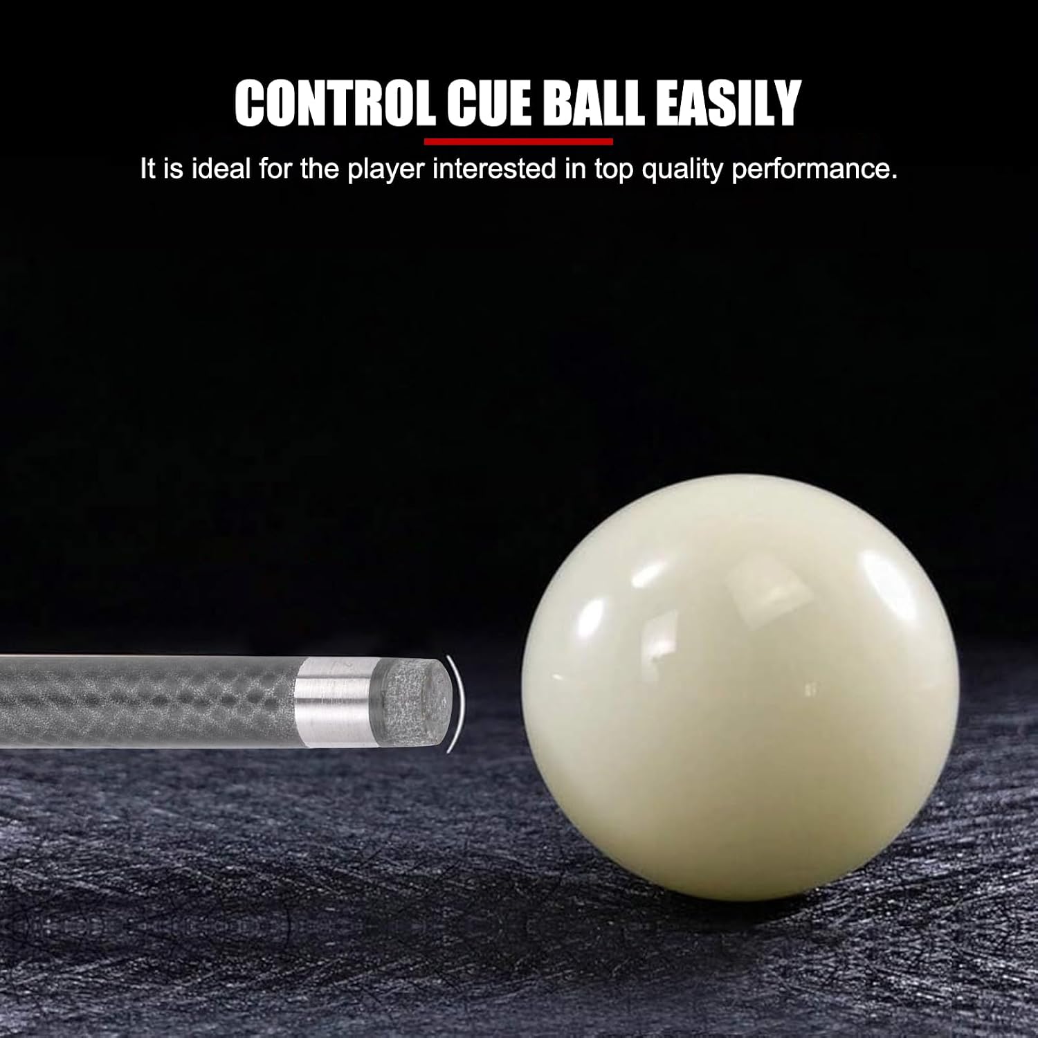 EVTSCAN Billiard Cue Stick,9MM Carbon Durable Professional Billiard Pool Cues Stick Snooker Rod Supplies Accessory