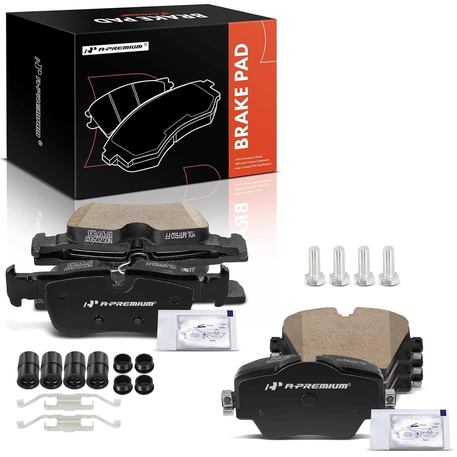 Pastilhas de Freio Cerâmicas A-Premium Dianteiras e Traseiras Compatíveis com BMW e Mini - X1 2016-2022, Cooper Countryman, 228i Gran Coupe, 228i xDrive Gran Coupe, X2 e mais