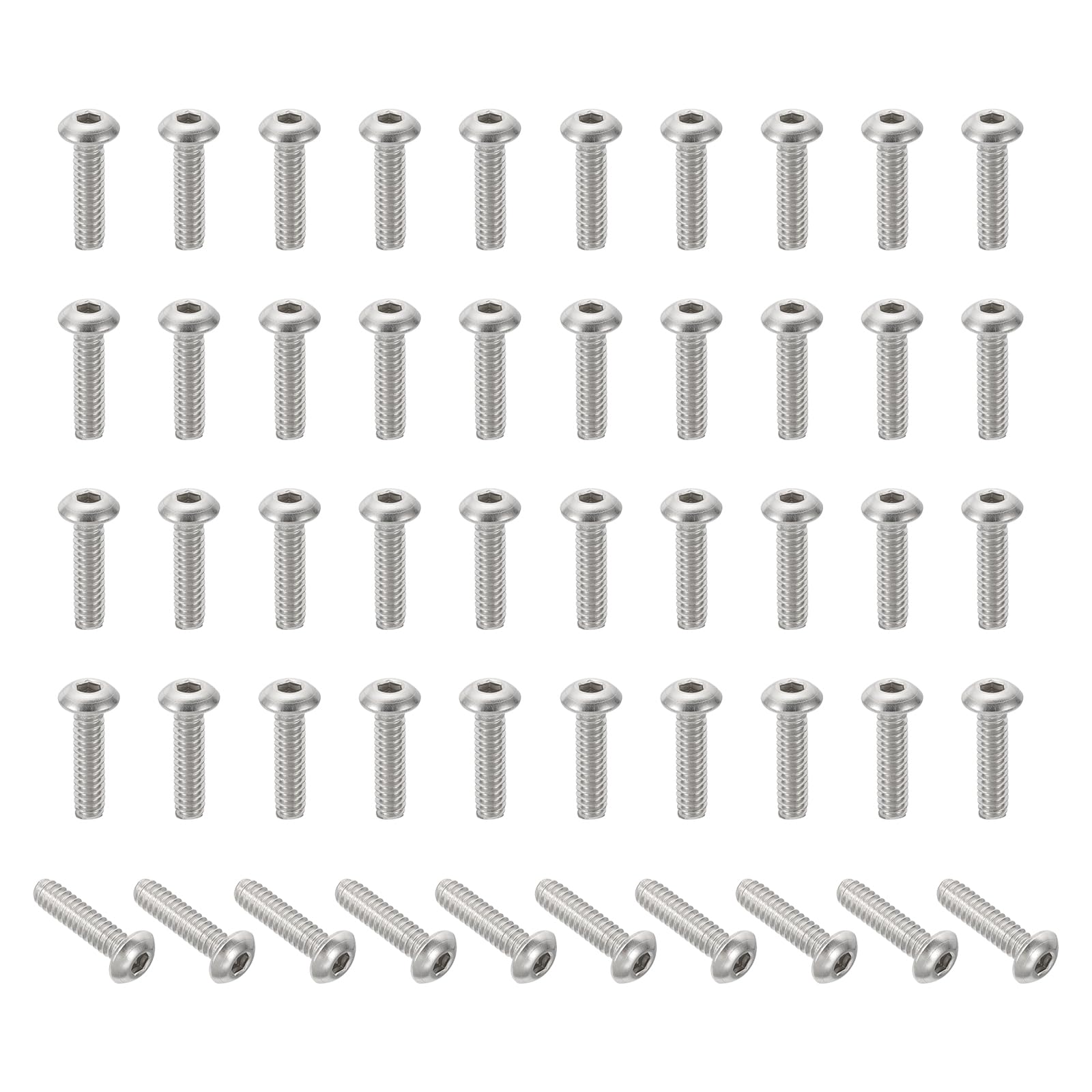 PATIKIL #10-24x3/4" Button Head Socket Cap Screws