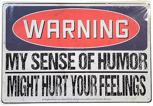 Miniatura 4 de AMERICAN WIT Letrero de metal de 8 x 12 pulgadas, retro, vintage, rústico, oxidado, aspecto antiguo (advertencia: mi sentido del humor podría