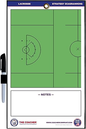 Miniatura 2 de Portapapeles magnético de lacrosse de borrado en seco de alta calidad, de doble cara, fabricado en los Estados Unidos, equipo de ayuda de