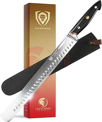 Dalstrong Cortar y tallar de 12 pulgadas - Serie Centurion - Paquete de cuchillos de cocina masivos con mango G10 con cuchillo de filete - 7