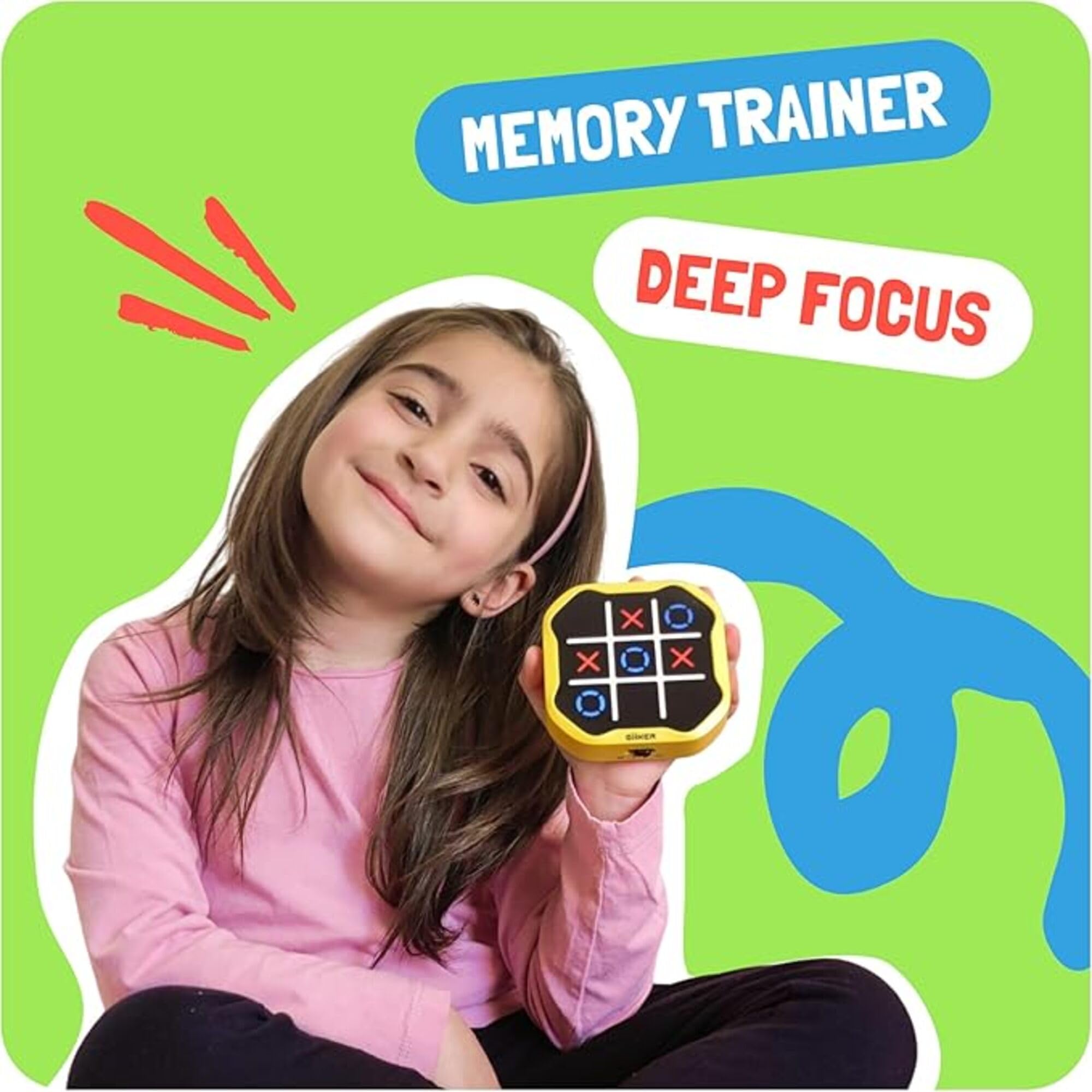 Giiker Tic Tac Toe Bolt Game, console di gioco portatile 3 in 1 originale, giochi da viaggio portatili per viaggi in auto, giochi da tavolo per bambini e adulti