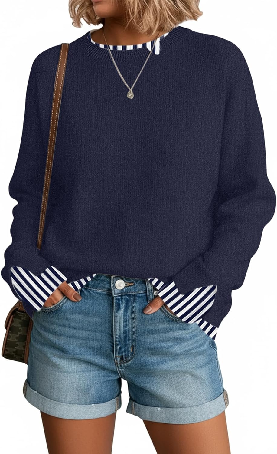 Disamer Womens Sweaters Fall Clothes Fashion 2026 Cowboy Chic Knit Cozy Sweater School Teacher Outfits Long Sleeve Pullover