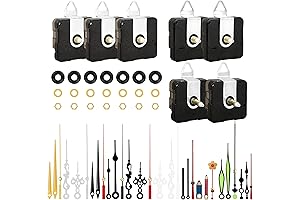 7pcs DIY Clock Repair Kit Works with Battery Operated Movement Mechanism and Assorted Clock Hands