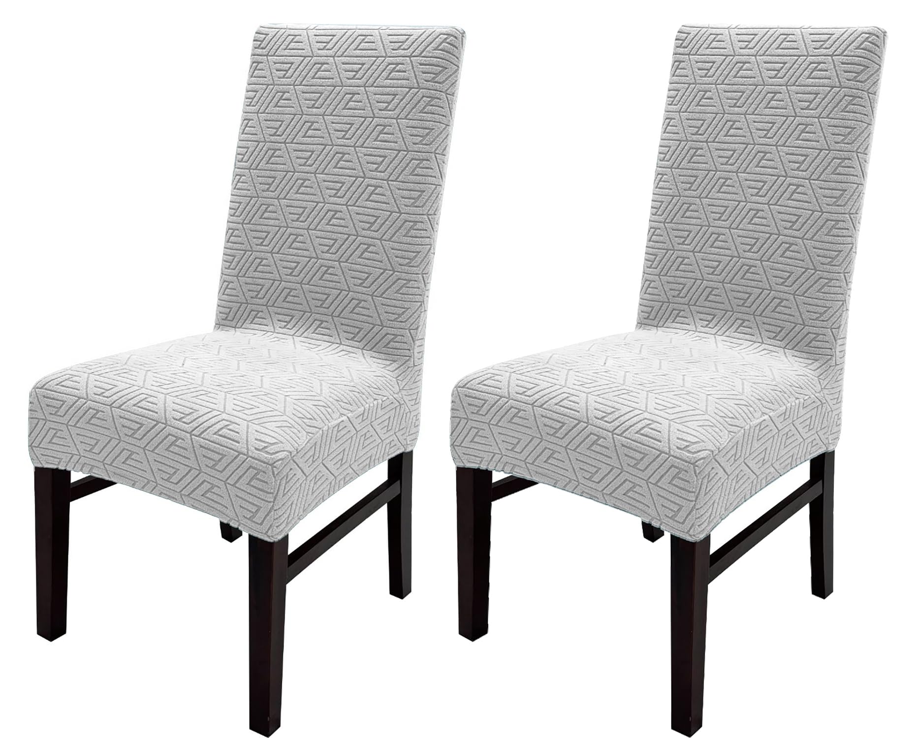 House of Quirk Elastic Jacquard Grain Texture Chair Cover Stretch Removable Washable Short Dining Chair Cover Protector Seat Slipcover (Pack of 2, Smoke) (B0CTXGCPZN) Amazon Price History, Amazon Price Tracker